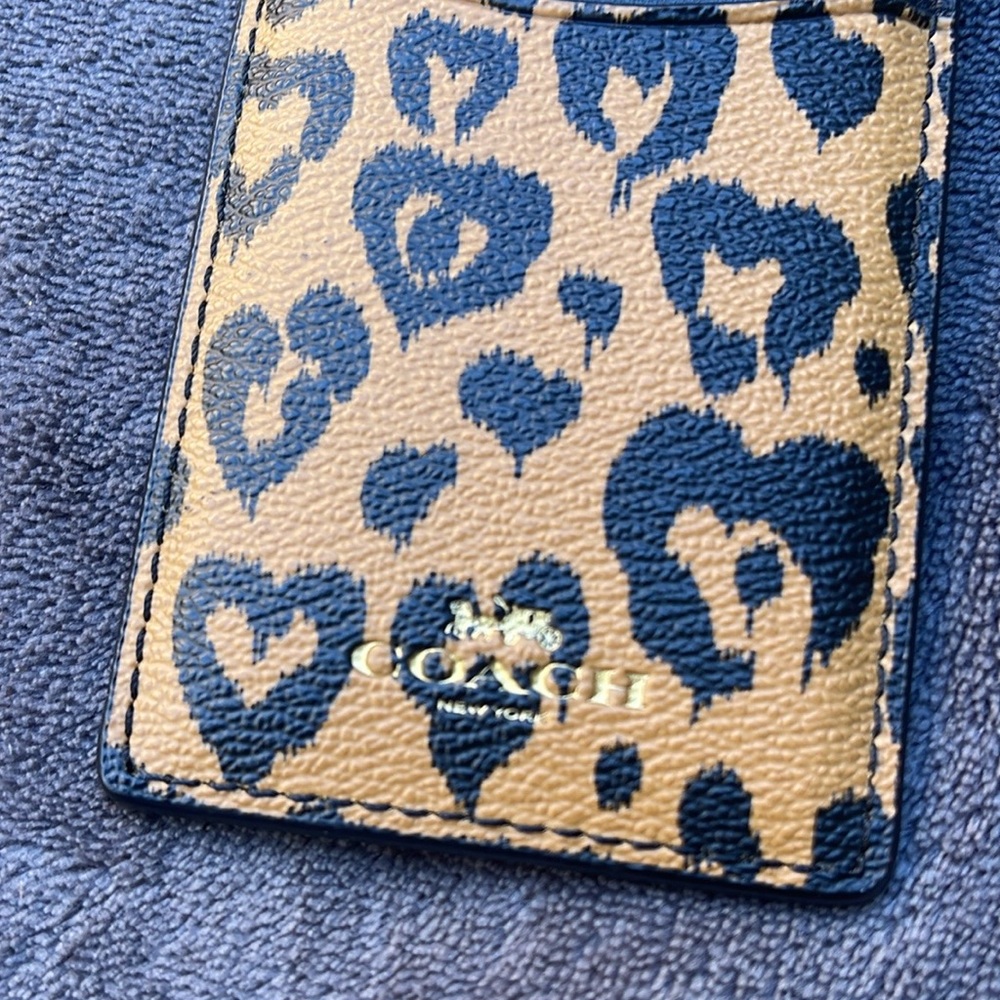 Coach Leopard Print Card Holder
